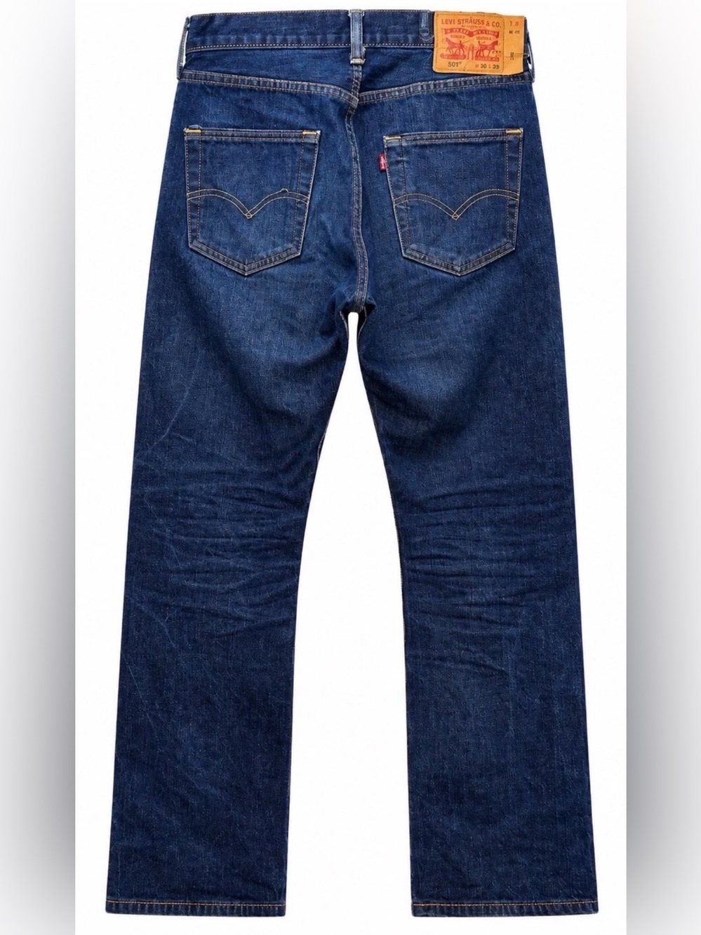 Levi’s 501 Original Jeans Men’s 30x29 Button Fly Dark Wash Blue Denim